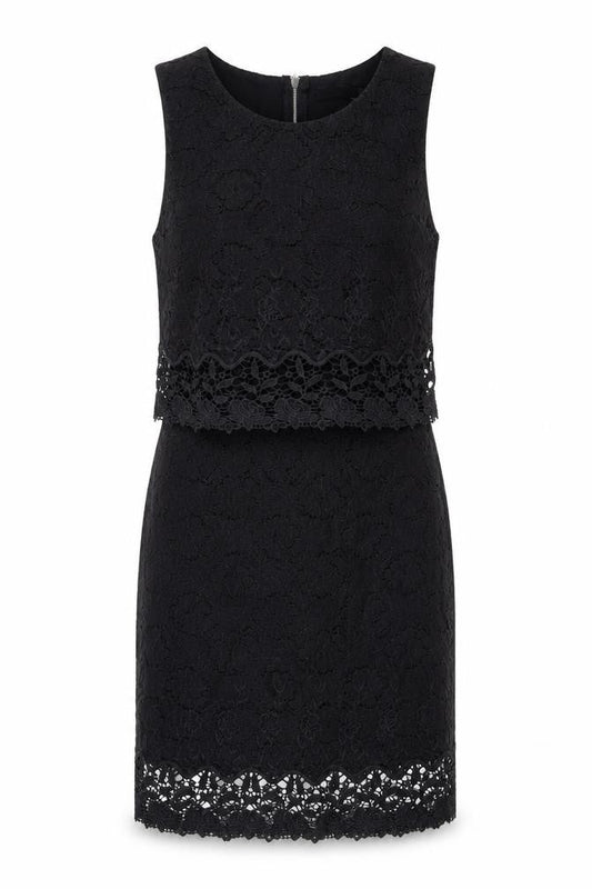Mademoiselle R Women's Black Lace Sheath Dress Size 14