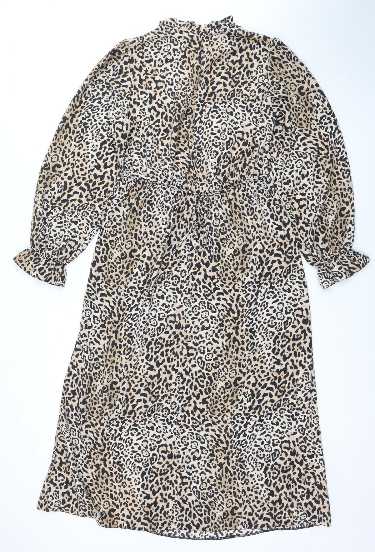 New Look Women's Beige Animal Print Dress Size 10
