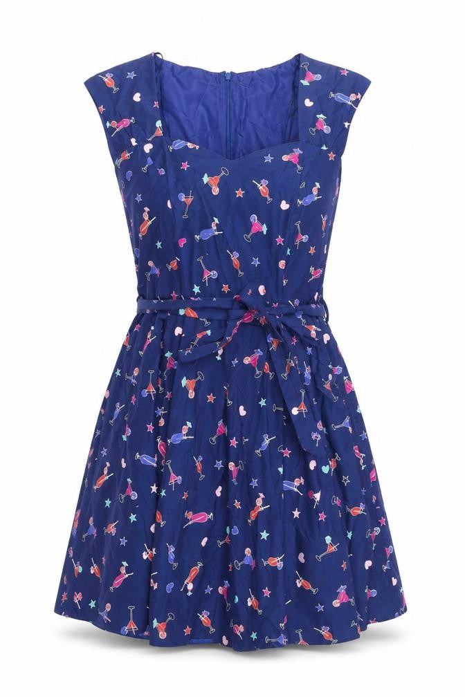 By Henk Holand Women’s Blue Novelty Print Dress Size 10