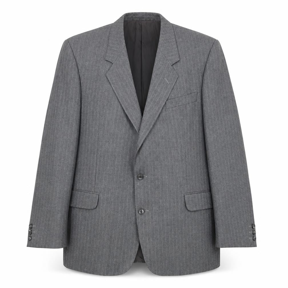 Dunn & Co Men's Grey Wool Blazer, Size 44, Classic Fit