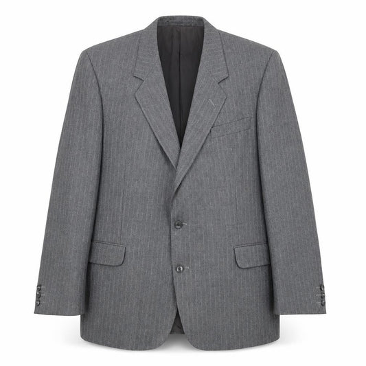 Dunn & Co Men's Grey Wool Blazer, Size 44, Classic Fit