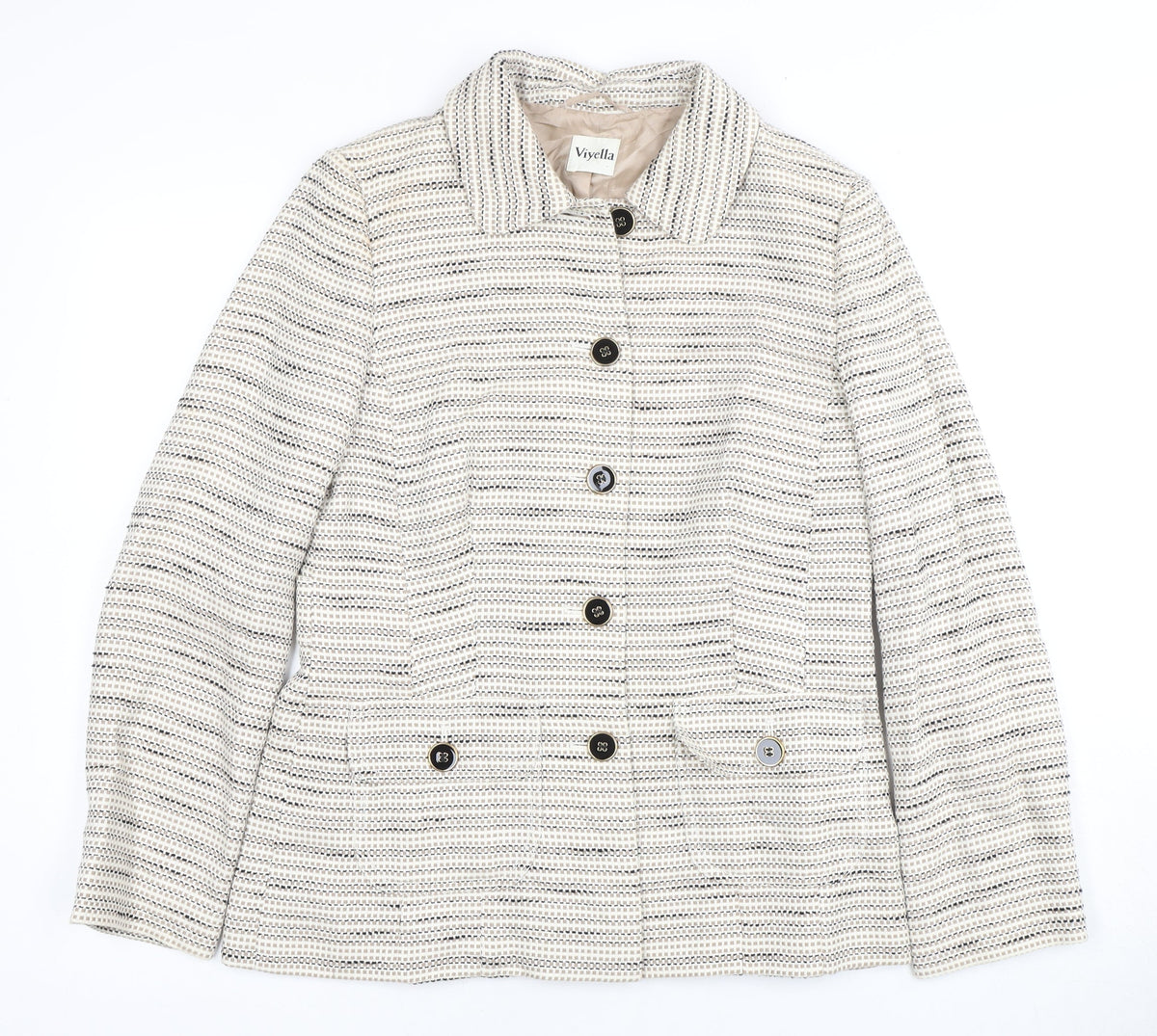 Viyella Women's Beige Blazer, UK 10, Classic Casual Style