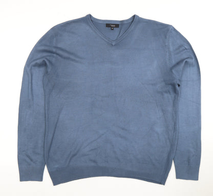 Additional front view of Thomas Nash Men's Blue V-Neck jumper M