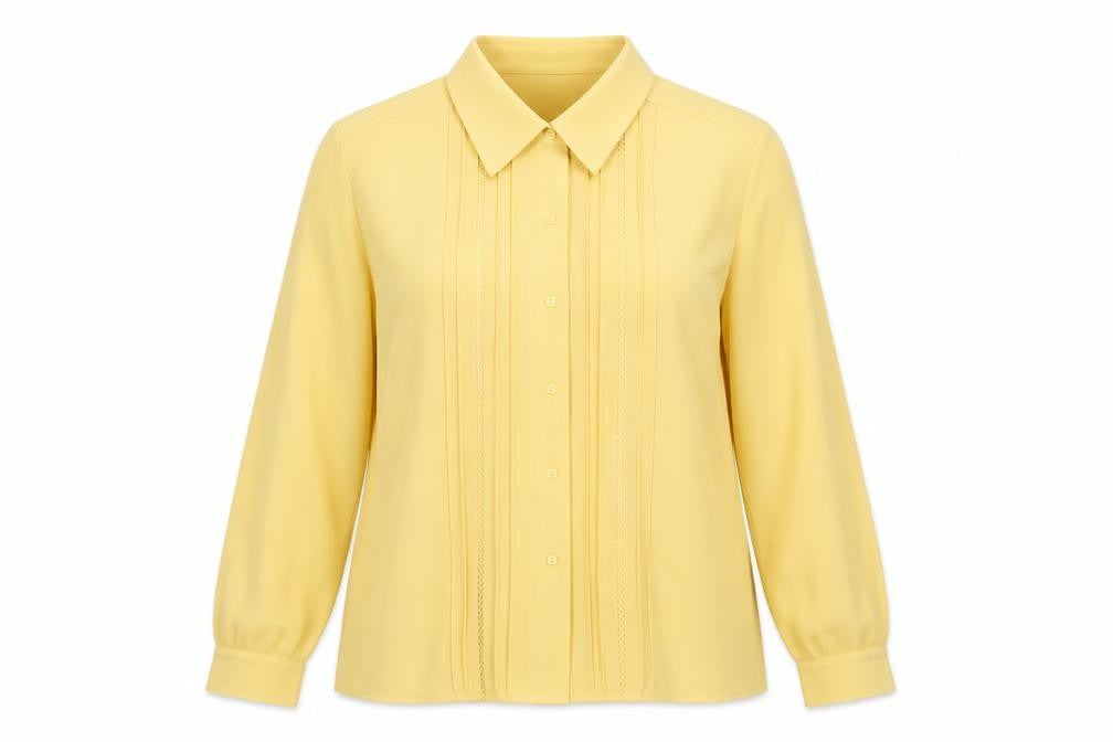 Alexon Women's Yellow Blouse, Size 12, Button Accents