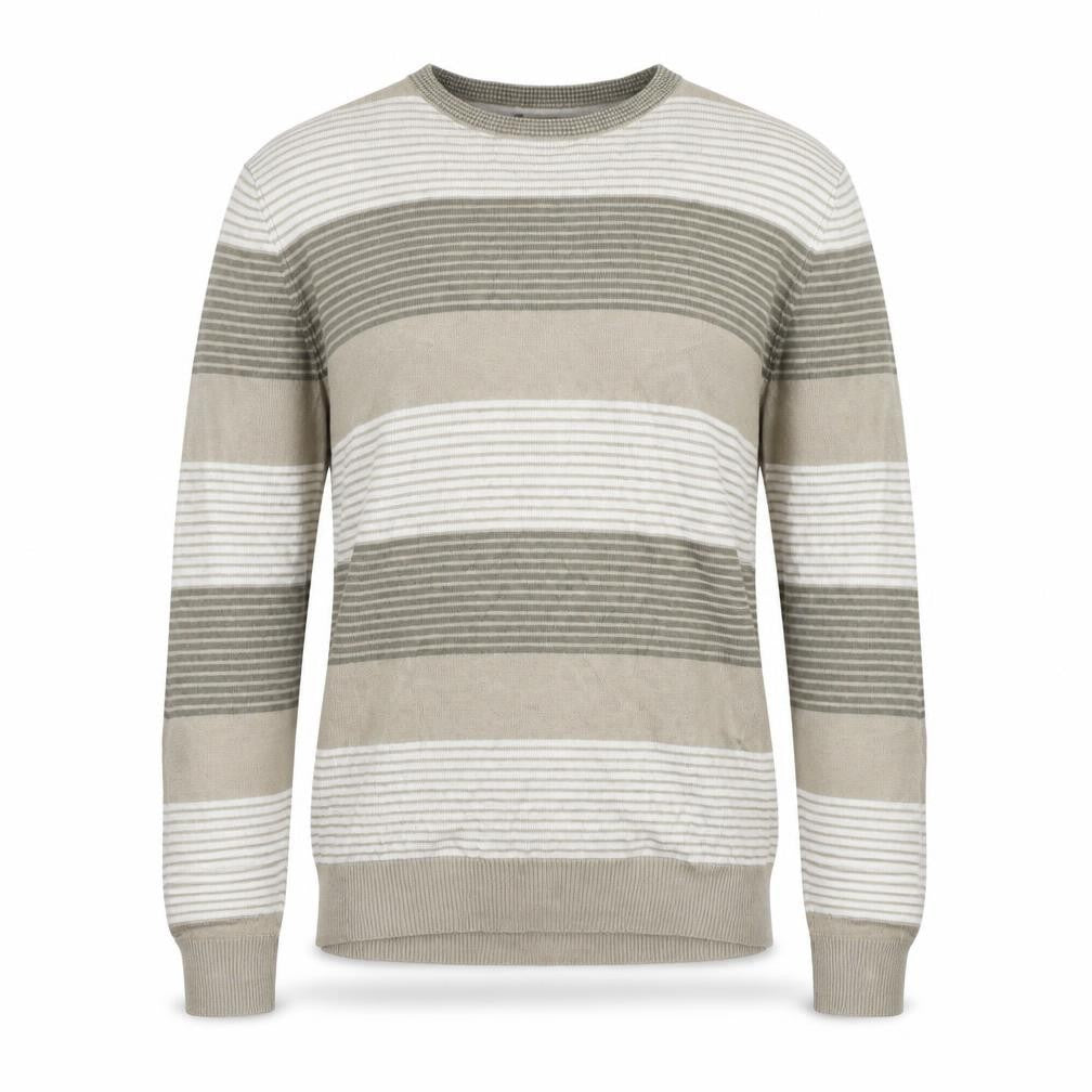 Marks & Spencer Men's Beige Striped Pullover Jumper M