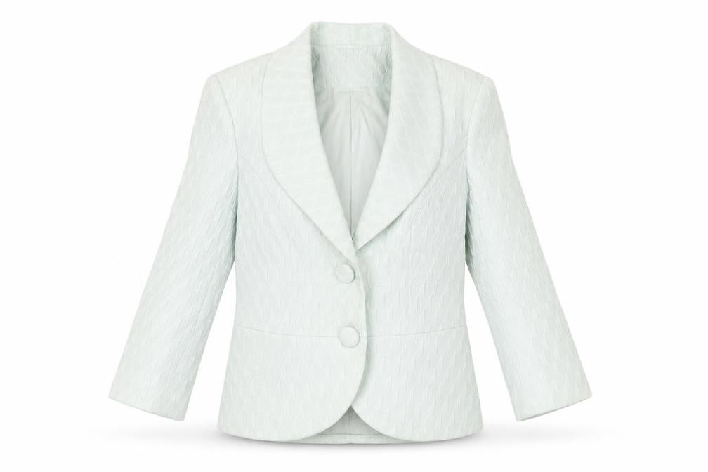Alex & Co. Green Women's Blazer, Size 12, Shawl Lapel