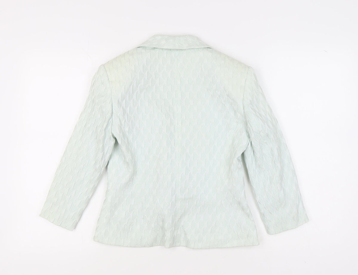 Alex & Co. Green Women's Blazer, Size 12, Shawl Lapel