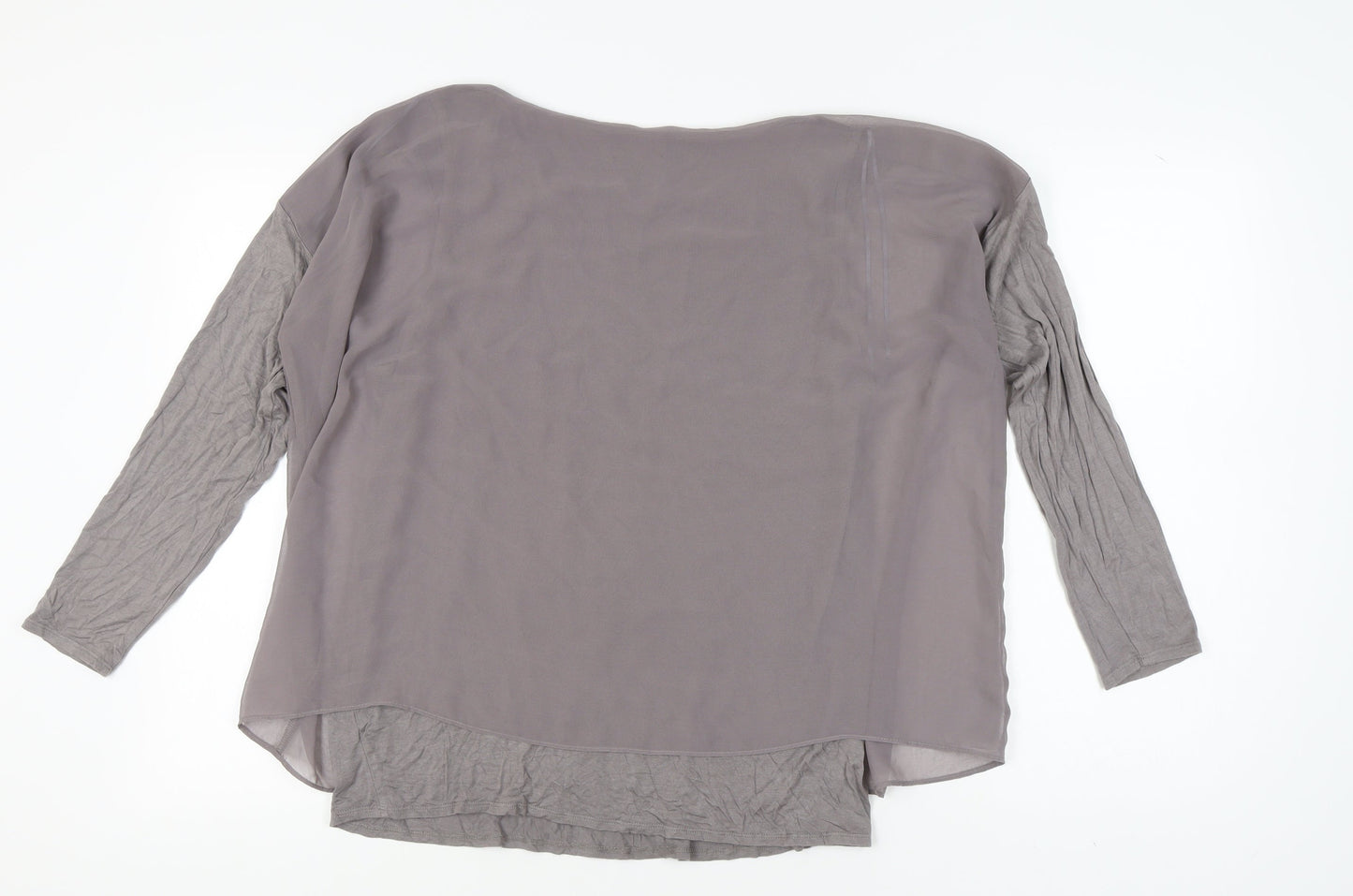 Wallis Grey Sequin Accented Long Sleeve Women's Top