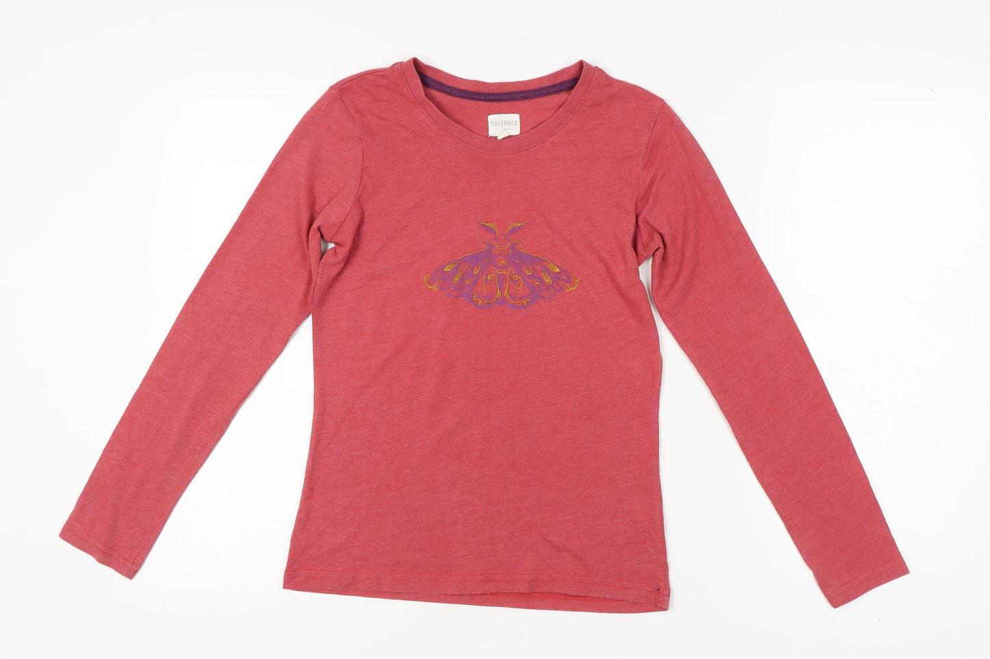 Saltrock Women's Red Embroidered Long Sleeve T-Shirt Size 8