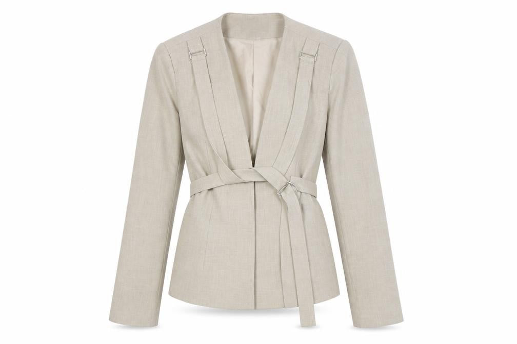 PLT Label Women's Beige Blazer, Size 8