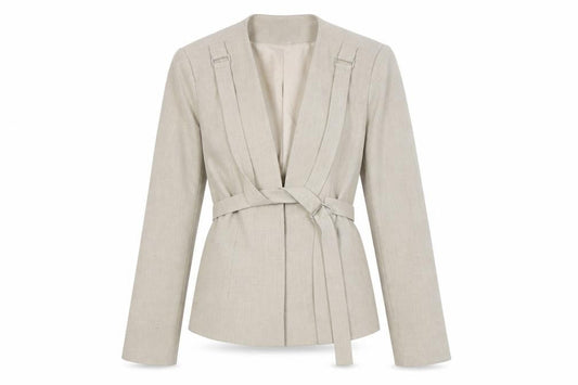 PRETTYLITTLETHING Label Women's Beige Blazer, Size 8