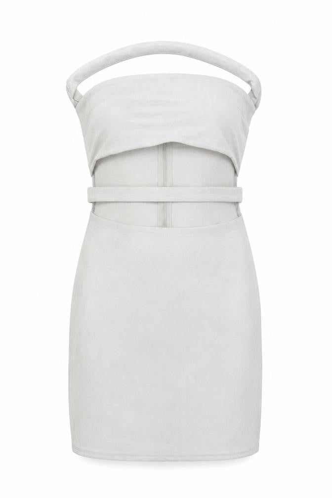JCL Women's Grey Strapless Bodycon Party Dress M