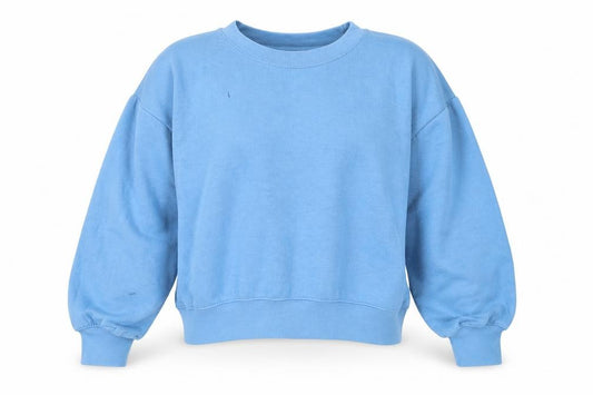 Zara Women's Blue Long Sleeve Pullover Sweatshirt S