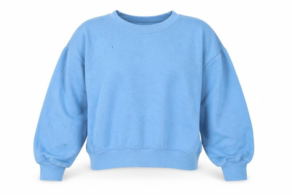 Zara Women's Blue Long Sleeve Pullover Sweatshirt S