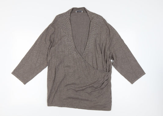 Windsmoor Women's Brown Wrap Jumper XL