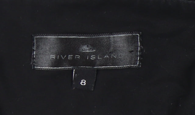 River Island Women's Black Floral Culotte Shorts Size 8