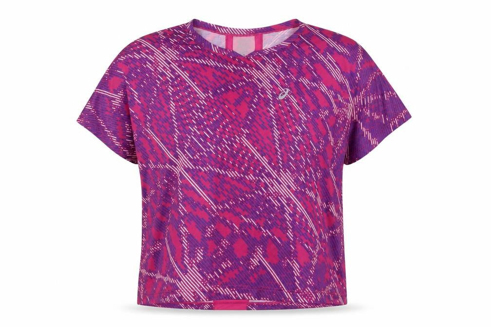 Asics Women's Pink Purple Reflective T-Shirt Size L
