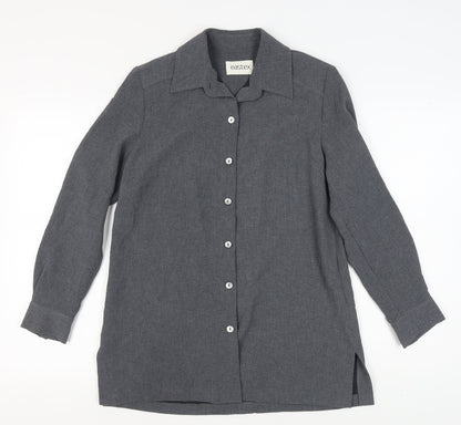 Eastex Women's Grey Button-Up Shirt - Size 10