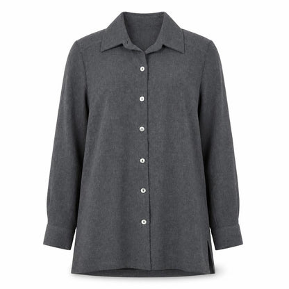 Eastex Women's Grey Button-Up Shirt - Size 10
