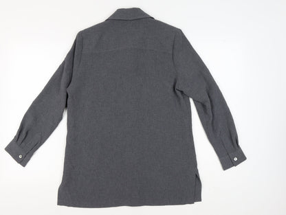 Eastex Women's Grey Button-Up Shirt - Size 10