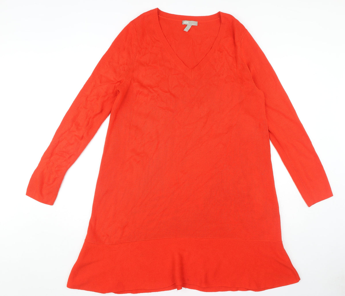 ASOS Women's Red Long Sleeve Knit Dress Size 12