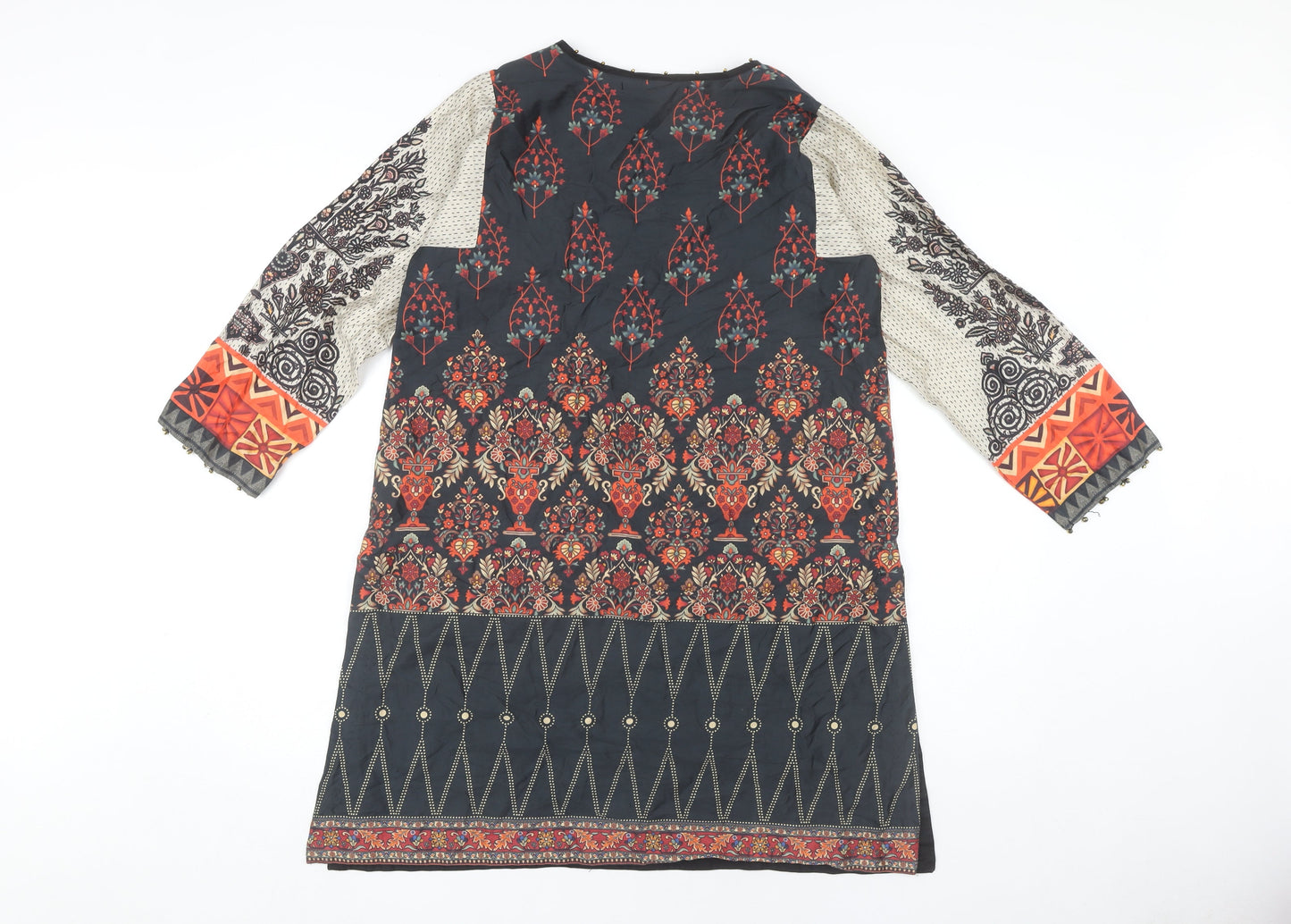 Khaadi Women's Multicoloured Geometric Dress Size 10