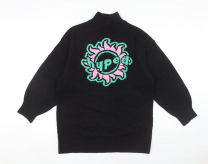 H&M Women's Black High Neck Pullover Jumper XS