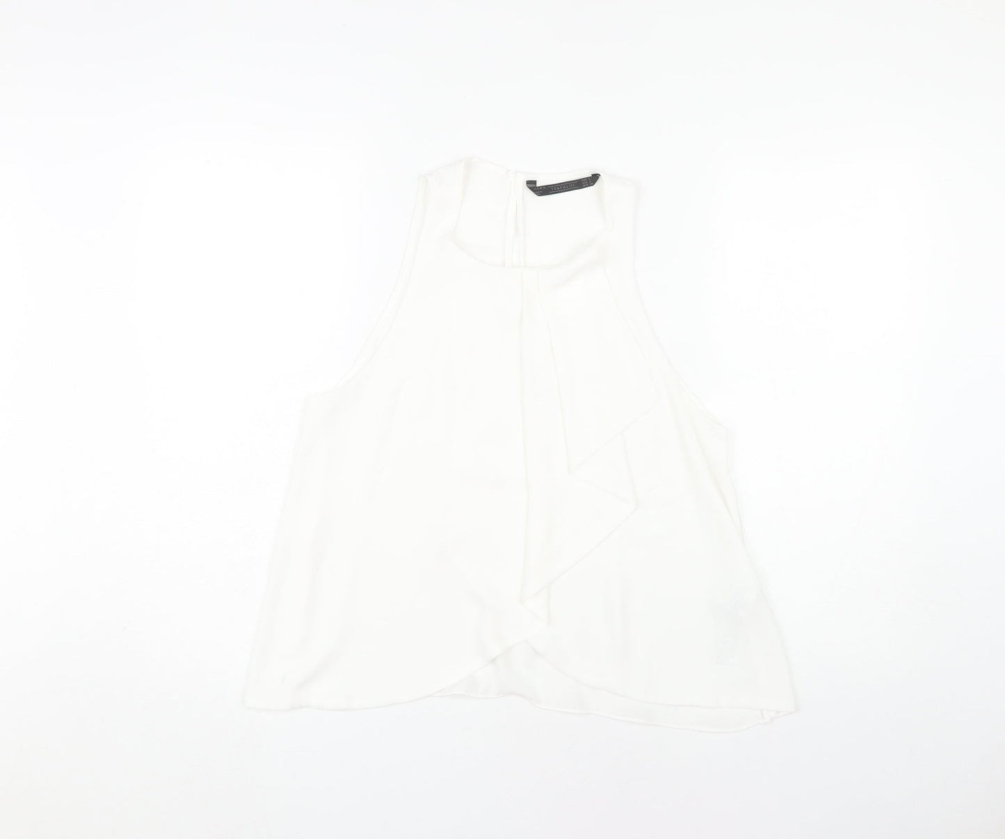 Zara Trafaluc Women's White Sleeveless Blouse, Size S