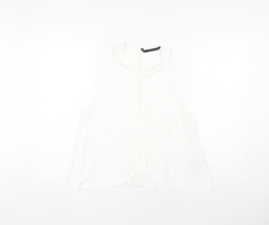 Zara Trafaluc Women's White Sleeveless Blouse, Size S