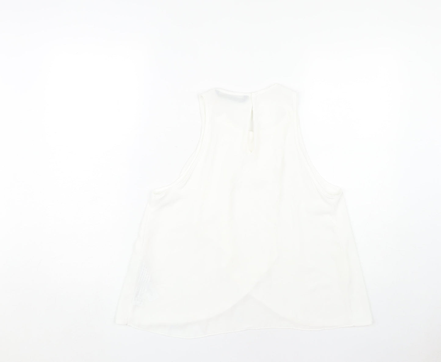 Zara Trafaluc Women's White Sleeveless Blouse, Size S
