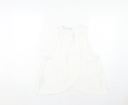 Zara Trafaluc Women's White Sleeveless Blouse, Size S