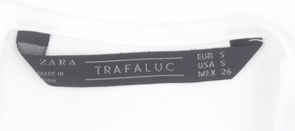 Zara Trafaluc Women's White Sleeveless Blouse, Size S
