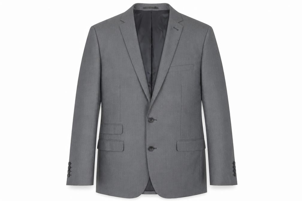Fellini Men's Grey Single-Breasted Blazer, 42R