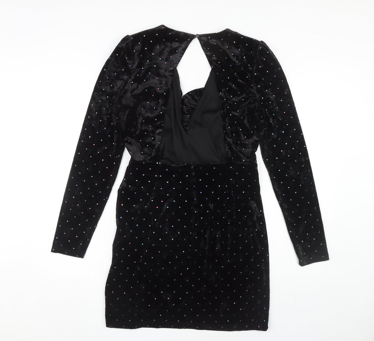 Topshop Women's Black Velvet Dress Size 10