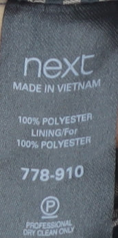 Next Women's Blue Tweed Jacket Zip Detail