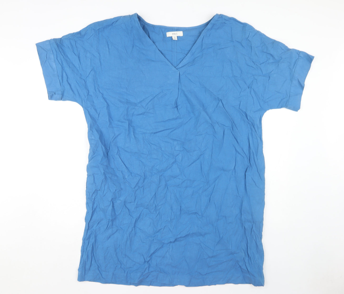 Marks & Spencer Women Blue V-Neck Dress Size 16