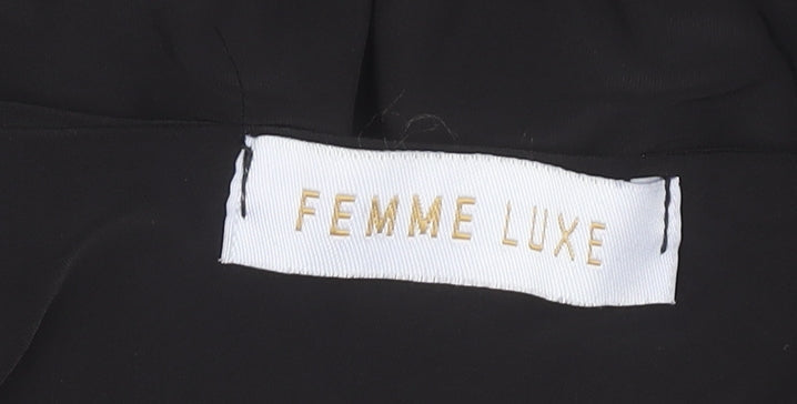 Femme Luxe Women's Black One Shoulder Dress Size 6