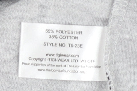 TIGI Women's Grey Floral 3/4 Sleeve T-Shirt Size 18