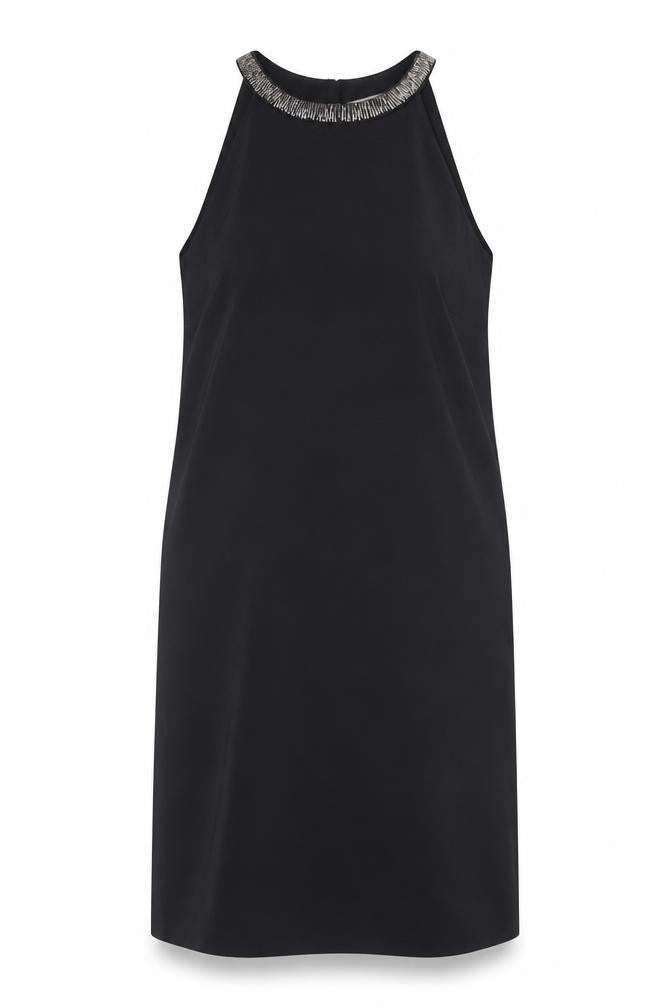 H&M Women's Black Sleeveless Beaded Dress, Size 8