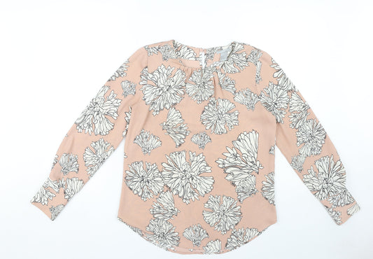 H&M Women’s Pink Floral Blouse Size 8