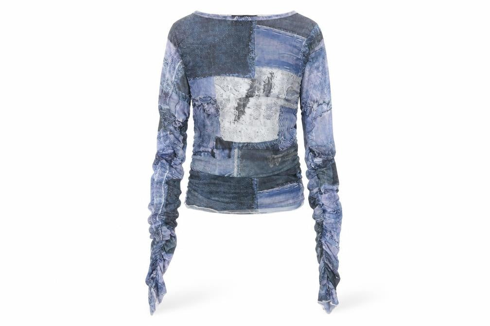 PrettyLittleThing Women's Multicoloured Top, Size 6, Mesh Style