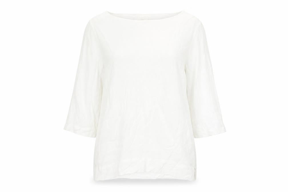 H&M Women's White 3/4 Sleeve Top, Size 10