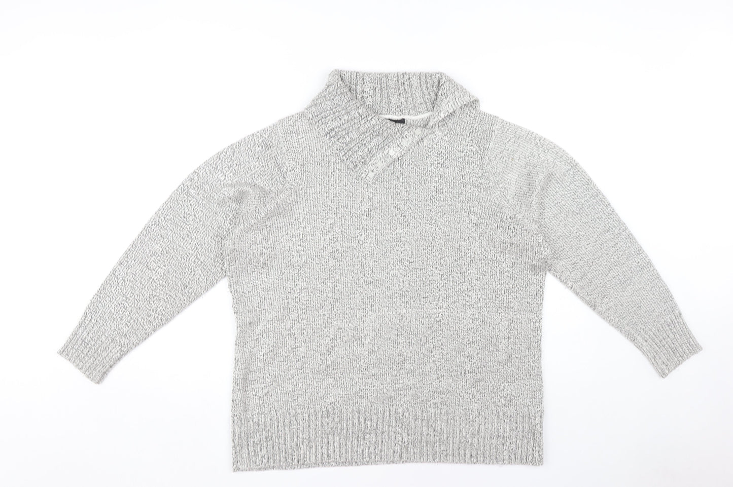 BM Collection Women's Grey Large Pullover Jumper