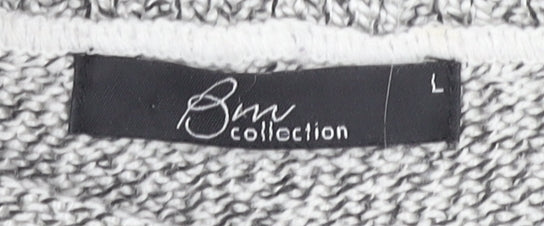 BM Collection Women's Grey Large Pullover Jumper