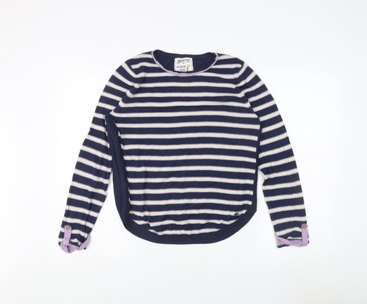 Mantaray Women's Blue Striped Pullover Jumper Size 12
