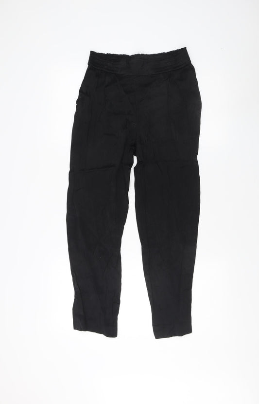 Massimo Dutti Black Women's Trousers, Size 8, Classic