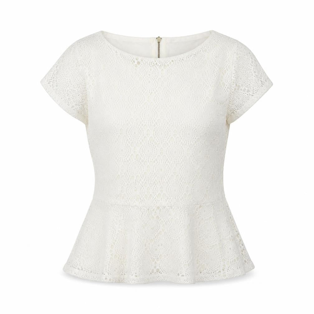 Banana Republic Women's White Lace Top Size 2