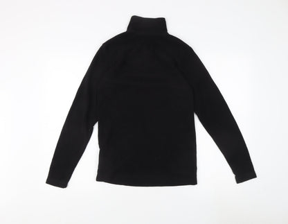 Back view of Gelert boys’ black fleece pullover sweatshirt 11-12 yrs