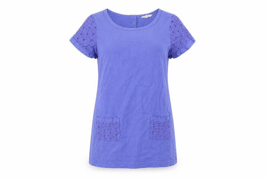 White Stuff Blue Linen Shift Dress, Size 10, Women's Casual Wear