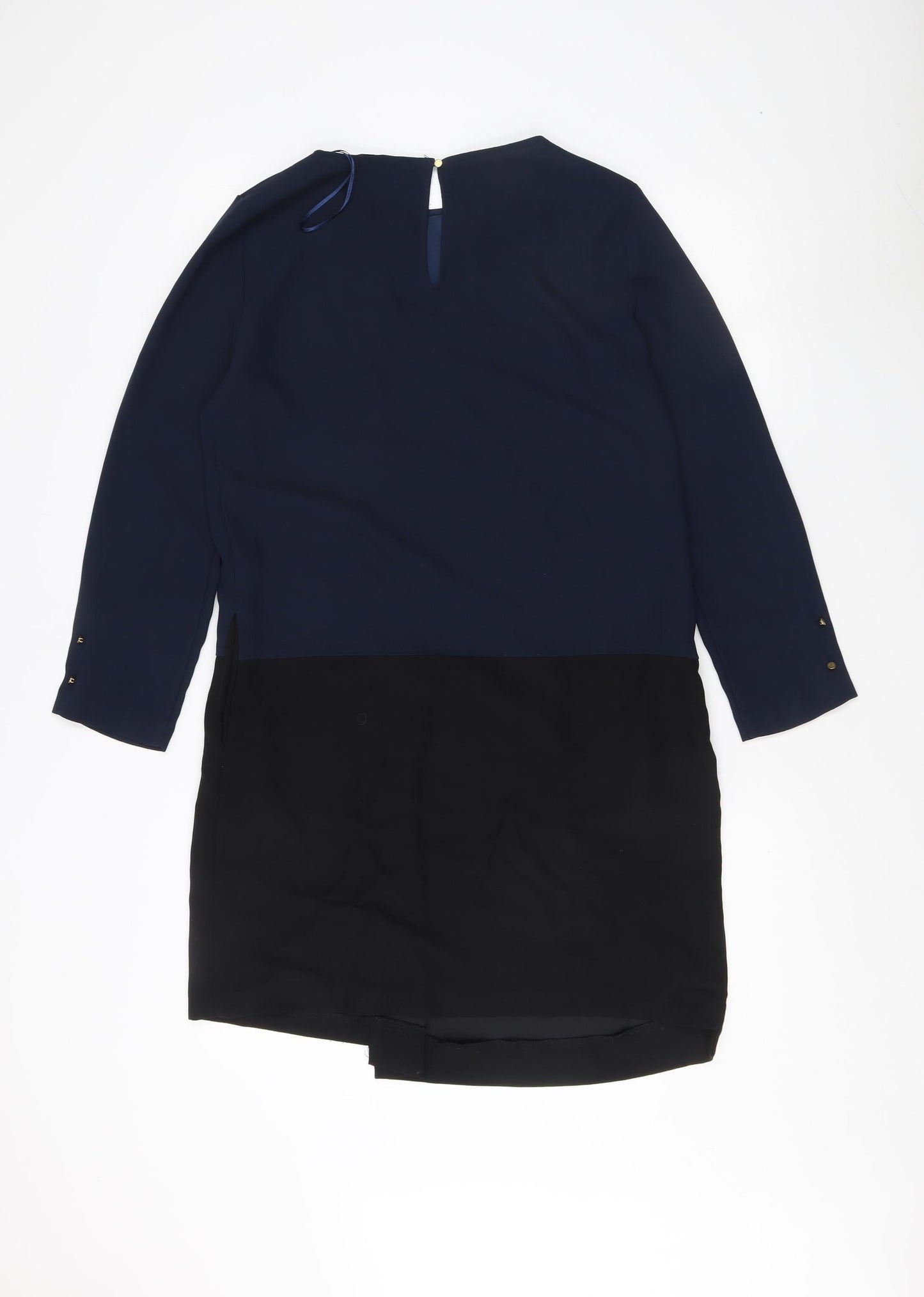 Zara Women's Blue Colourblock Dress, Size S